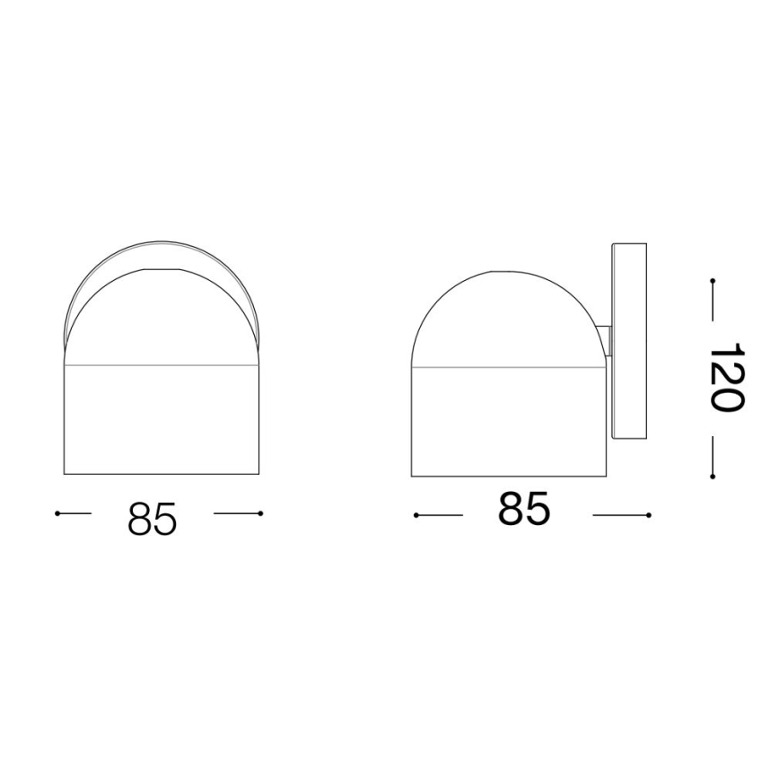 Ideal Lux - LED Zidna reflektorska svjetiljka DODO 1xGX53/9W/230V mesing