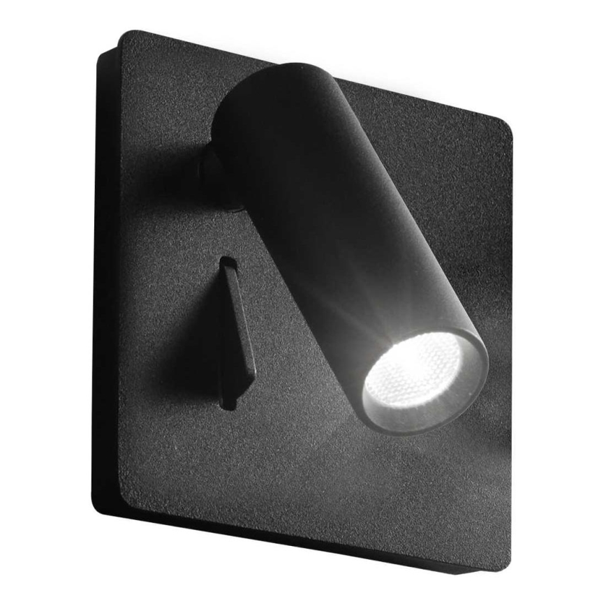 Ideal Lux - LED Zidna reflektorska svjetiljka LITE LED/3W/230V CRI 90 crna