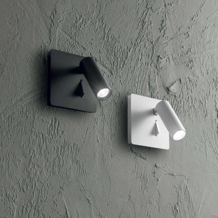 Ideal Lux - LED Zidna reflektorska svjetiljka LITE LED/3W/230V CRI 90 crna