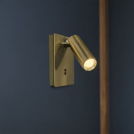 Ideal Lux - LED Zidna reflektorska svjetiljka LITE LED/3W/230V CRI 90 mesing