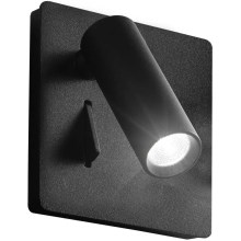 Ideal Lux - LED Zidna reflektorska svjetiljka LITE LED/3W/230V crna