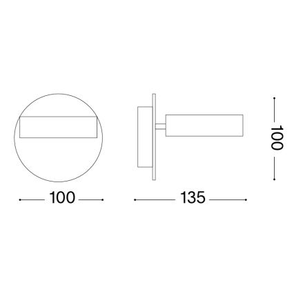 Ideal Lux - LED zidna reflektorska svjetiljka OBY LED/6W/230V CRI 90 bijela