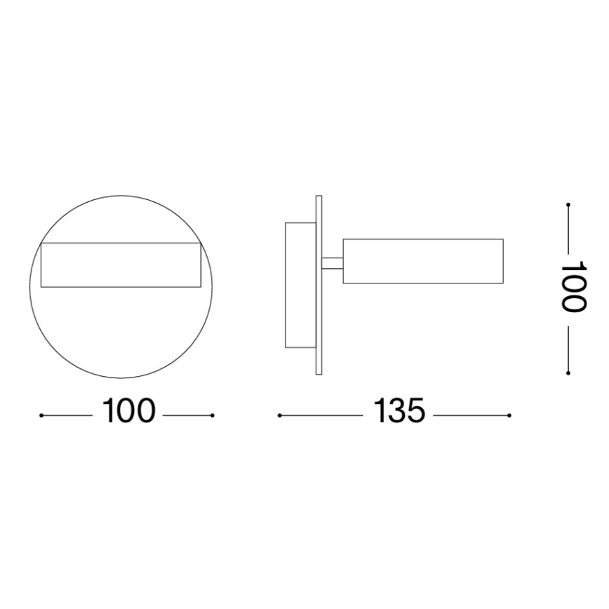 Ideal Lux - LED zidna reflektorska svjetiljka OBY LED/6W/230V CRI 90 bijela