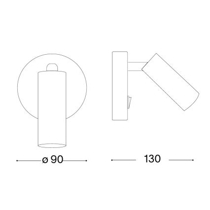Ideal Lux - LED zidna reflektorska svjetiljka PAGE LED/3W/230V CRI 90 bijela