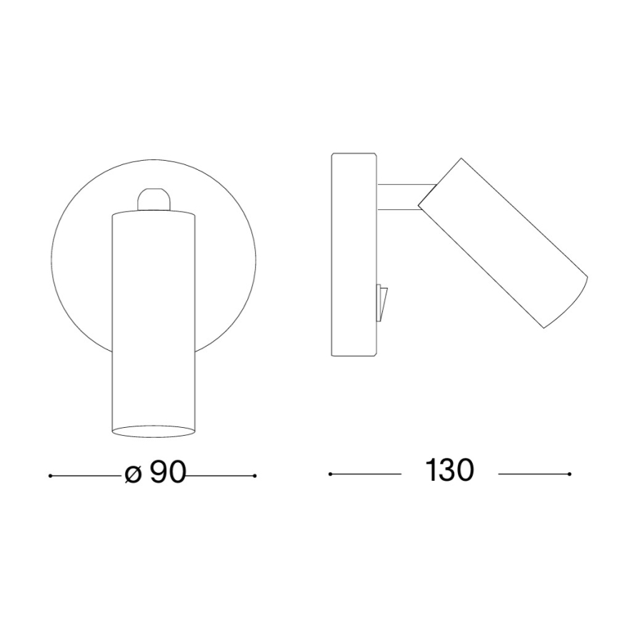 Ideal Lux - LED zidna reflektorska svjetiljka PAGE LED/3W/230V CRI 90 crna