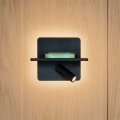 Ideal Lux - LED zidna reflektorska svjetiljka PIANO LED/11,5W/230V USB crna