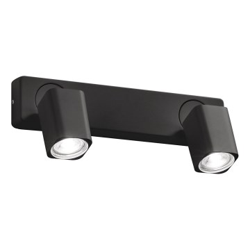 Ideal Lux - LED zidna reflektorska svjetiljka RUDY 2xGU10/7W/230V CRI 90 crna