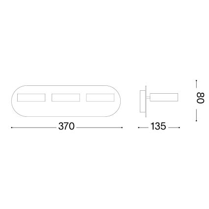 Ideal Lux - LED zidna spot svjetiljka OBY 3xLED/6W/230V CRI 90 bijela