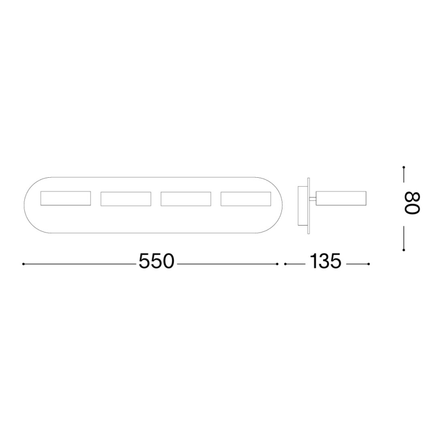 Ideal Lux - LED zidna spot svjetiljka OBY 4xLED/6W/230V CRI 90 bijela