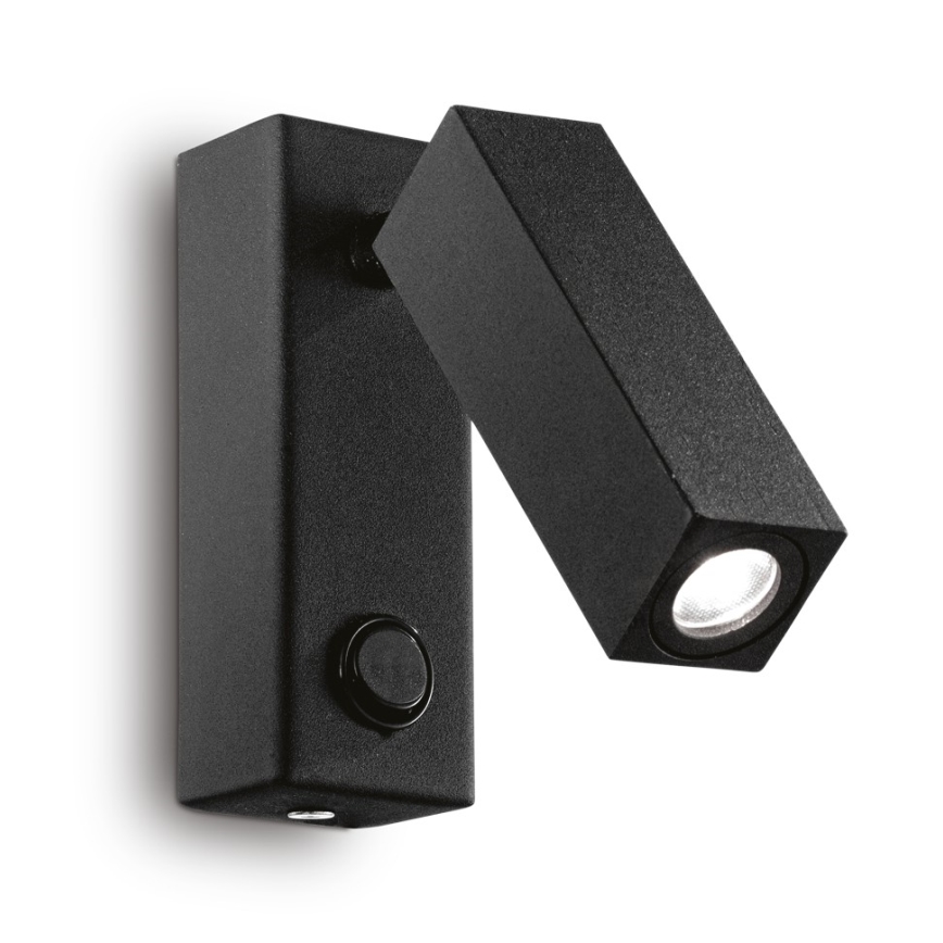 Ideal Lux - LED zidna spot svjetiljka PAGE LED/3W/230V CRI 90 crna