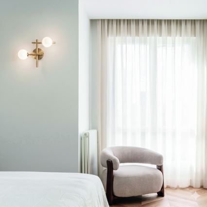 Ideal Lux - LED zidna svjetiljka ATLAS 2xG9/3W/230V zlatna