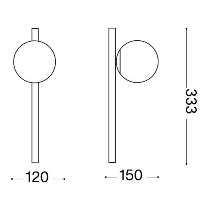Ideal Lux - LED Zidna svjetiljka BINOMIO 1xG9/3W/230V bijela