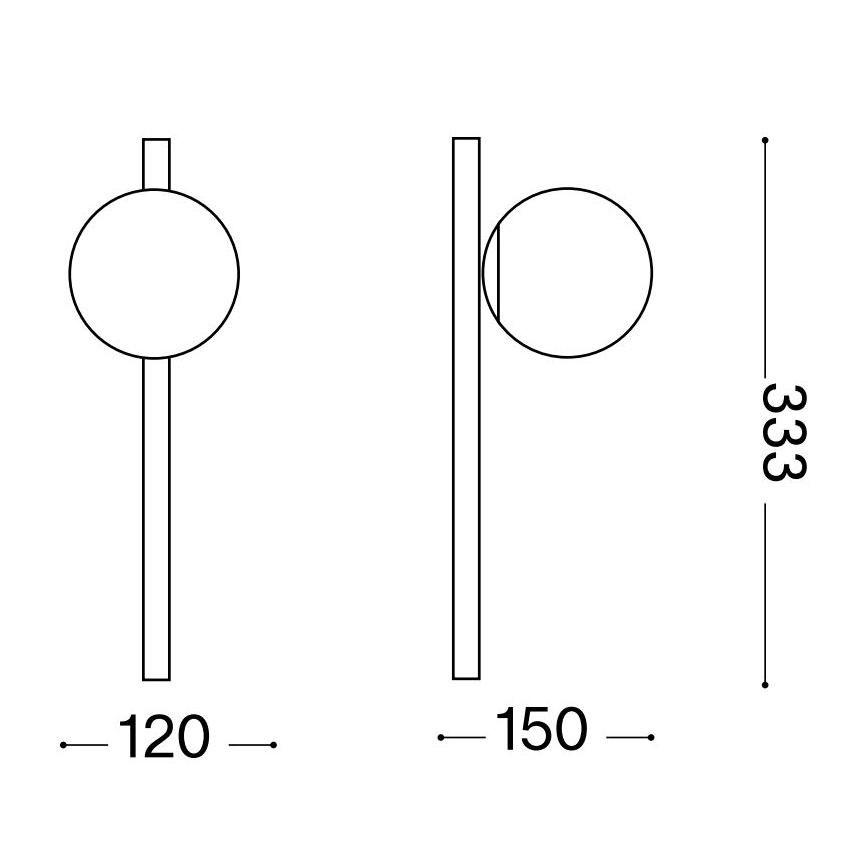 Ideal Lux - LED Zidna svjetiljka BINOMIO 1xG9/3W/230V crna
