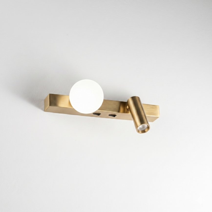 Ideal Lux - LED zidna svjetiljka BINOMIO 2xLED/3W/230V CRI 90 mesing