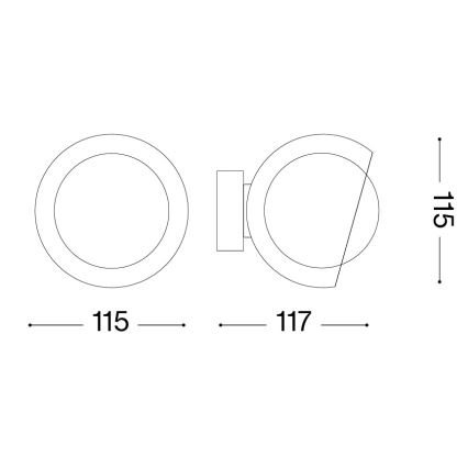 Ideal Lux - LED zidna svjetiljka BLOOM 1xG9/3W/230V zlatna/zadimljena bež
