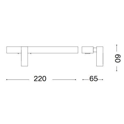 Ideal Lux - LED zidna svjetiljka BONNE 2xLED/6,5W/230V CRI 90 matirani krom