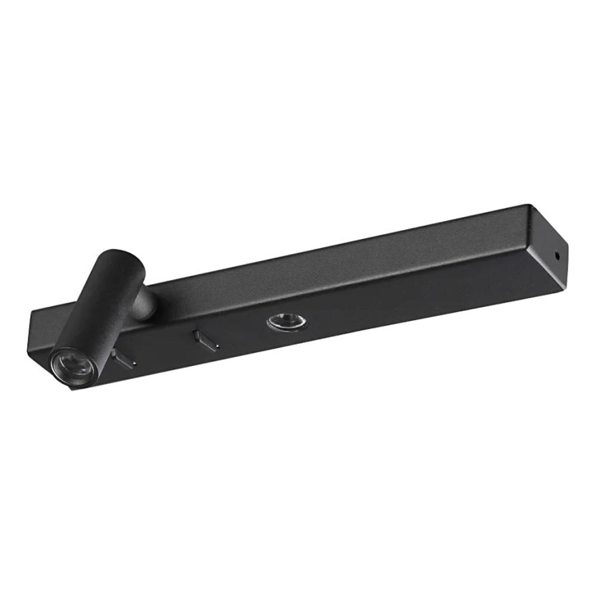Ideal Lux - LED Zidna svjetiljka BONNE LED/6,5W/230V CRI 90 crna