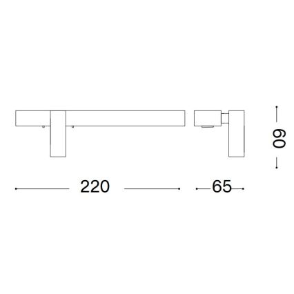 Ideal Lux - LED Zidna svjetiljka BONNE LED/6,5W/230V CRI 90 crna