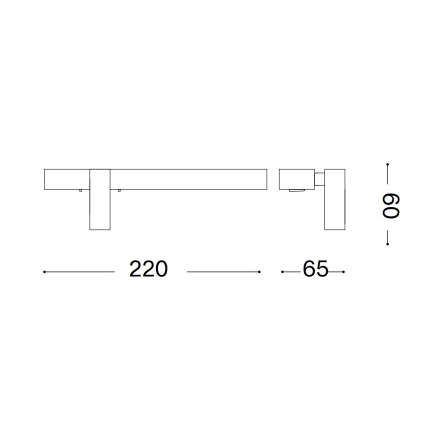 Ideal Lux - LED Zidna svjetiljka BONNE LED/6,5W/230V CRI 90 crna