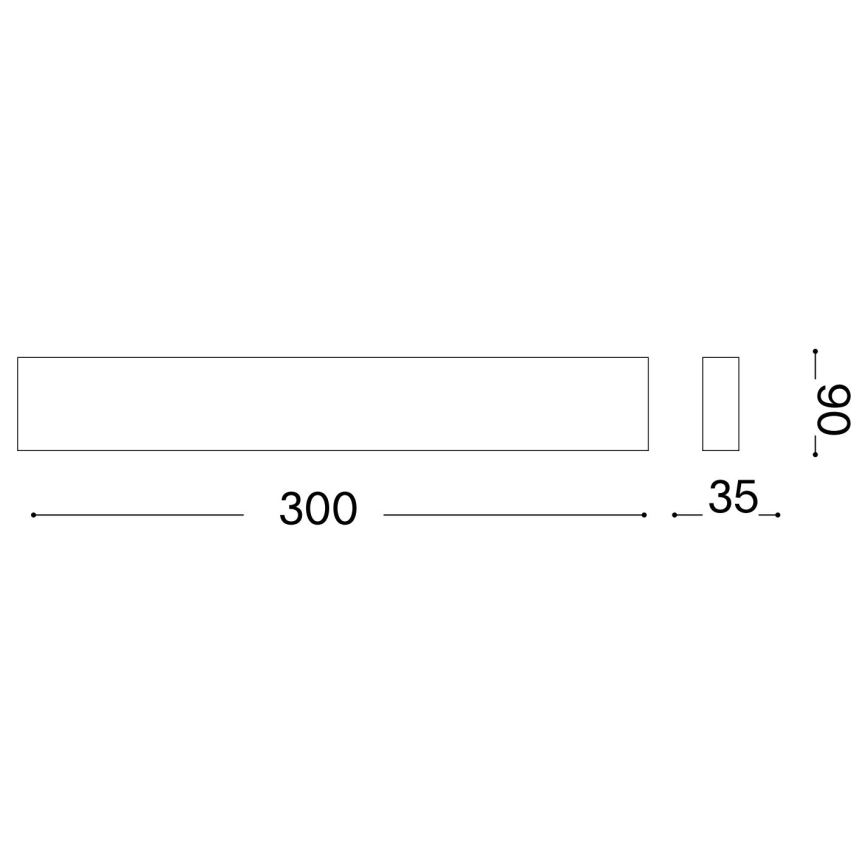 Ideal Lux - LED Zidna svjetiljka DELTA LED/10W/230V 4000K 30 cm CRI 90 bijela