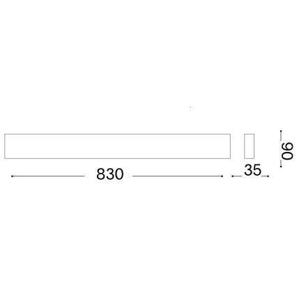 Ideal Lux - LED Zidna svjetiljka DELTA LED/30W/230V 4000K 83 cm CRI 90 bijela