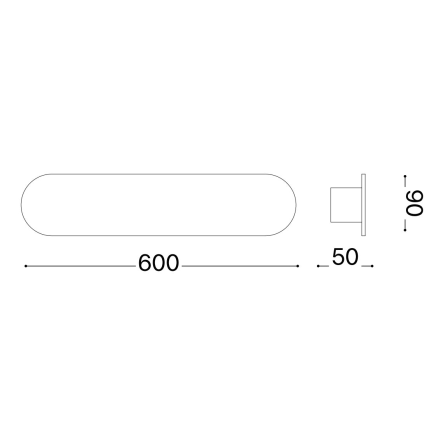 Ideal Lux - LED Zidna svjetiljka ECHO LED/30W/230V 60 cm CRI 90 mesing