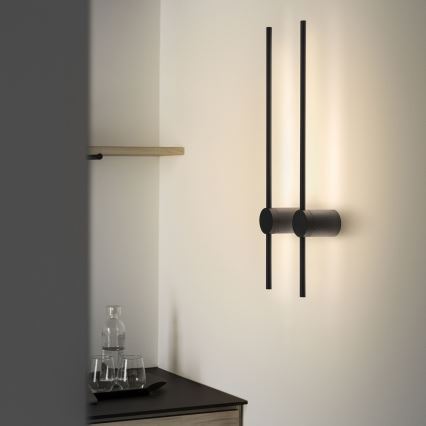 Ideal Lux - LED Zidna svjetiljka ESSENCE LED/12W/230V 3000K 70 cm CRI 90 crna