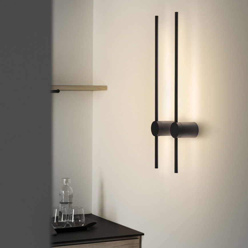 Ideal Lux - LED Zidna svjetiljka ESSENCE LED/12W/230V 3000K 70 cm CRI 90 crna