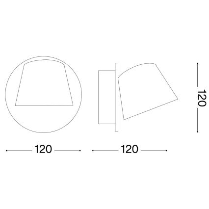 Ideal Lux - LED Zidna svjetiljka GIM LED/6W/230V crna