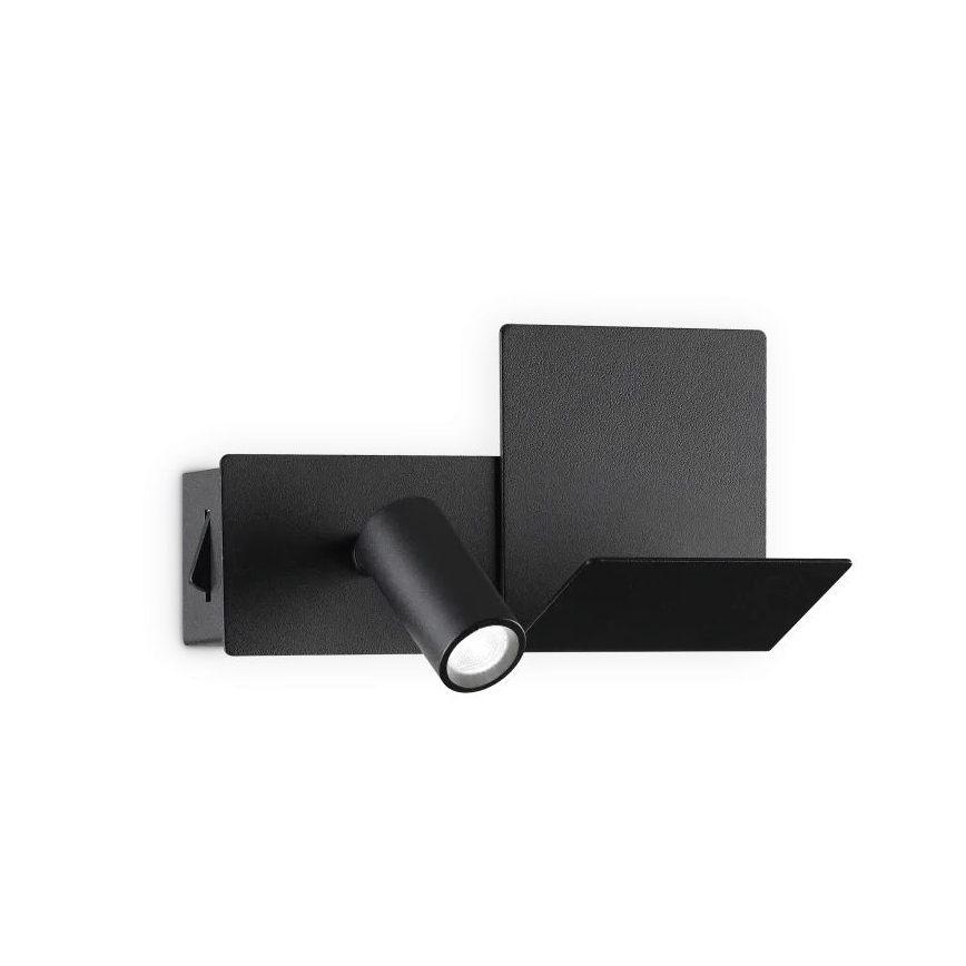 Ideal Lux - LED Zidna svjetiljka KOMODO LED/4,5W/230V USB CRI 90 crna