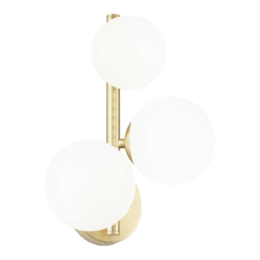 Ideal Lux - LED Zidna svjetiljka PERLAGE 3xG9/3W/230V zlatna/bijela