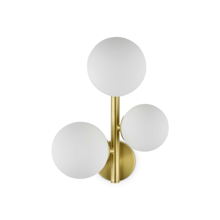 Ideal Lux - LED Zidna svjetiljka PERLAGE 3xG9/3W/230V zlatna/bijela