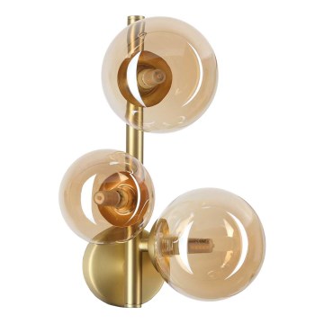 Ideal Lux - LED zidna svjetiljka PERLAGE 3xG9/3W/230V zlatna/dimno-bež