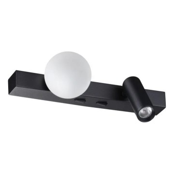 Ideal Lux - LED Zidna svjetiljka PING PONG 2xLED/3W/230V CRI 90 crna