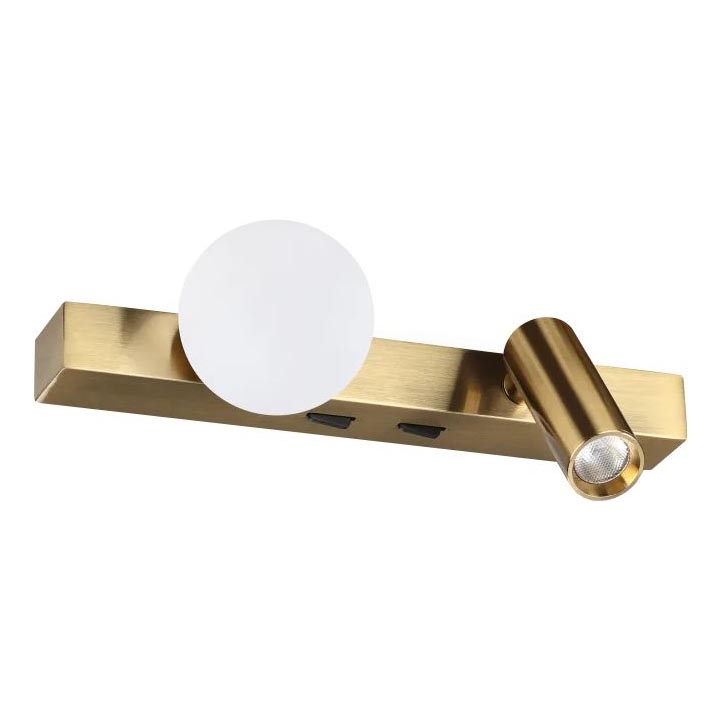 Ideal Lux - LED Zidna svjetiljka PING PONG 2xLED/3W/230V CRI 90 mesing