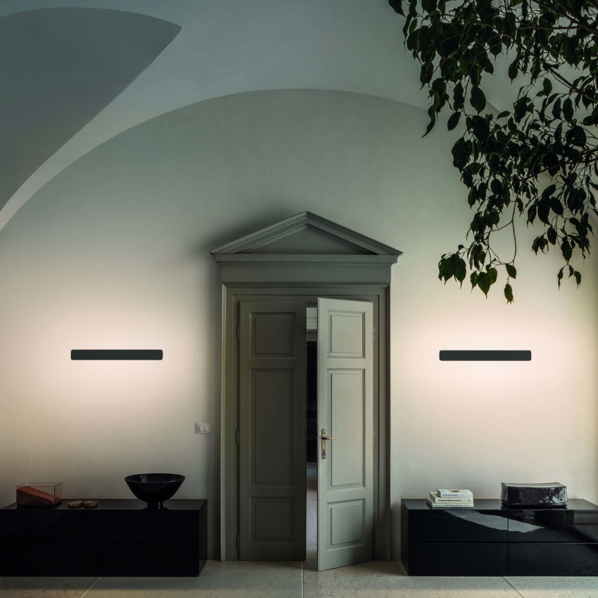 Ideal Lux - LED Zidna svjetiljka ZIG ZAG LED/30W/230V 75 cm CRI 90 crna