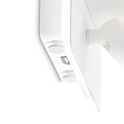 Ideal Lux - LED zidni spot PIANO LED/10W/230V CRI 90 USB bijela