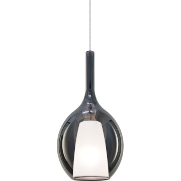 Ideal Lux - Luster na kabelu KALIQUE 1xE27/42W/230V, promjer 18 cm, zadimljena crna