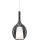 Ideal Lux - Luster na kabelu KALIQUE 1xE27/42W/230V, promjer 18 cm, zadimljena crna