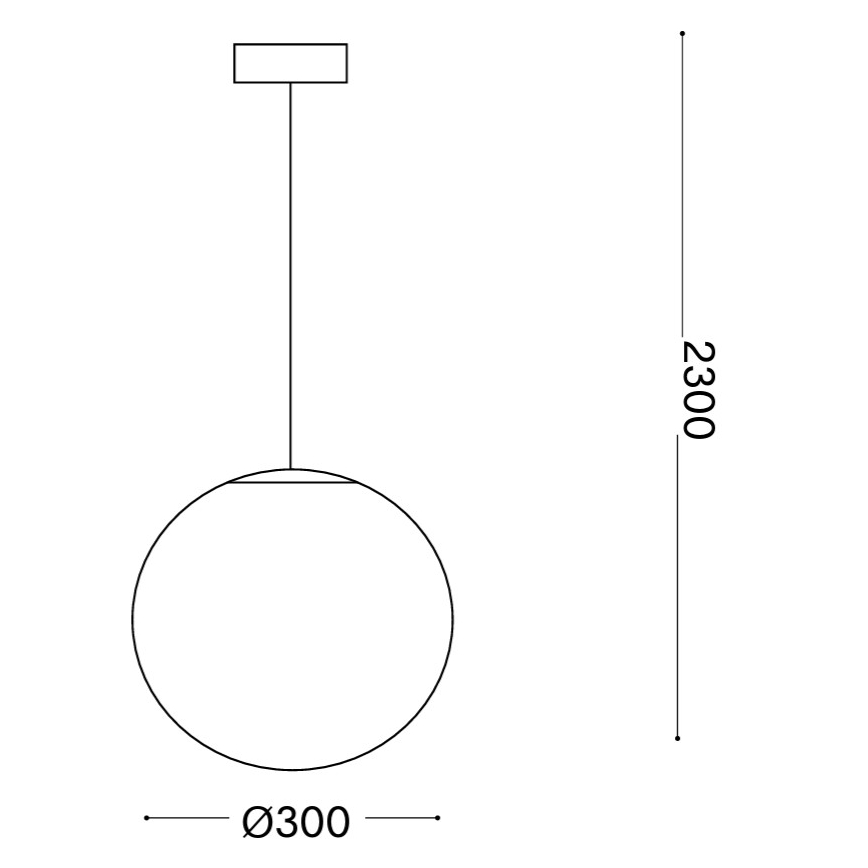 Ideal Lux - Luster na kabelu MAPA 1xE27/42W/230V Ø 30 cm bijela