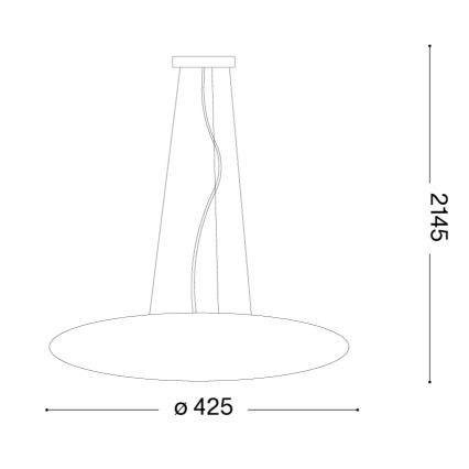 Ideal Lux - Luster na kabelu SMARTIES 3xE27/42W/230V, promjer 42,5 cm, bijela