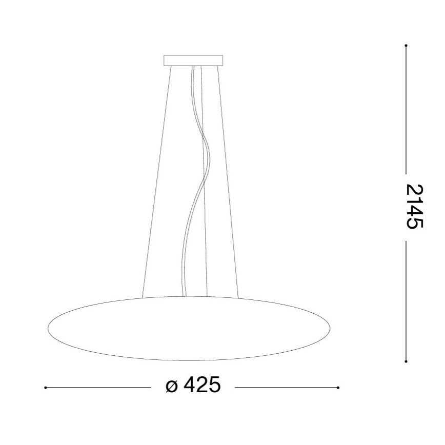 Ideal Lux - Luster na kabelu SMARTIES 3xE27/42W/230V, promjer 42,5 cm, bijela