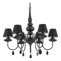 Ideal Lux - Luster na lancu BLANCHE 6xE14/4W/230V pr. 75 cm crna