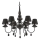 Ideal Lux - Luster na lancu BLANCHE 6xE14/4W/230V pr. 75 cm crna