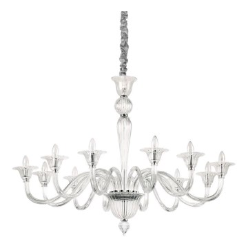 Ideal Lux - Luster na lancu BRIGITTA 12xE14/40W/230V pr. 120 cm prozirna