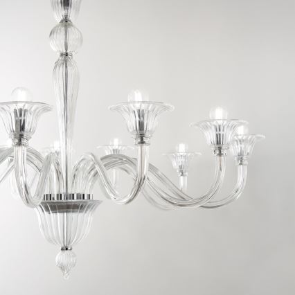 Ideal Lux - Luster na lancu BRIGITTA 12xE14/40W/230V pr. 120 cm prozirna