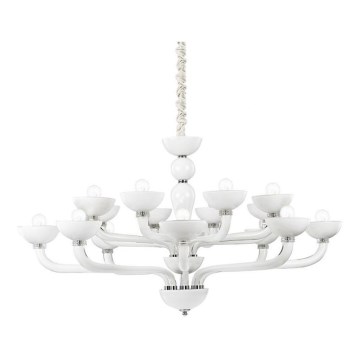 Ideal Lux - Luster na lancu CASANOVA 16xE14/40W/230V pr. 120 cm bijela