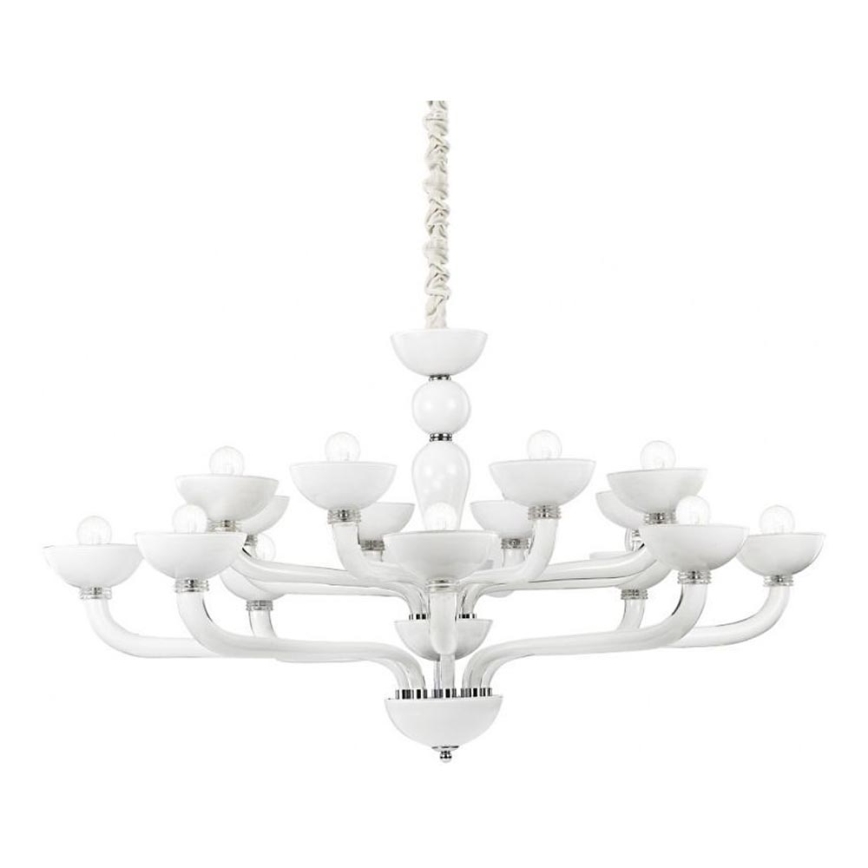 Ideal Lux - Luster na lancu CASANOVA 16xE14/40W/230V pr. 120 cm bijela