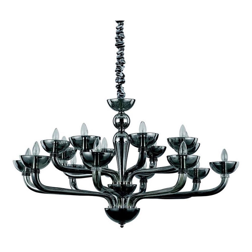 Ideal Lux - Luster na lancu CASANOVA 16xE14/40W/230V pr. 120 cm siva