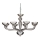 Ideal Lux - Luster na lancu CASANOVA 8xE14/40W/230V pr. 88 cm siva